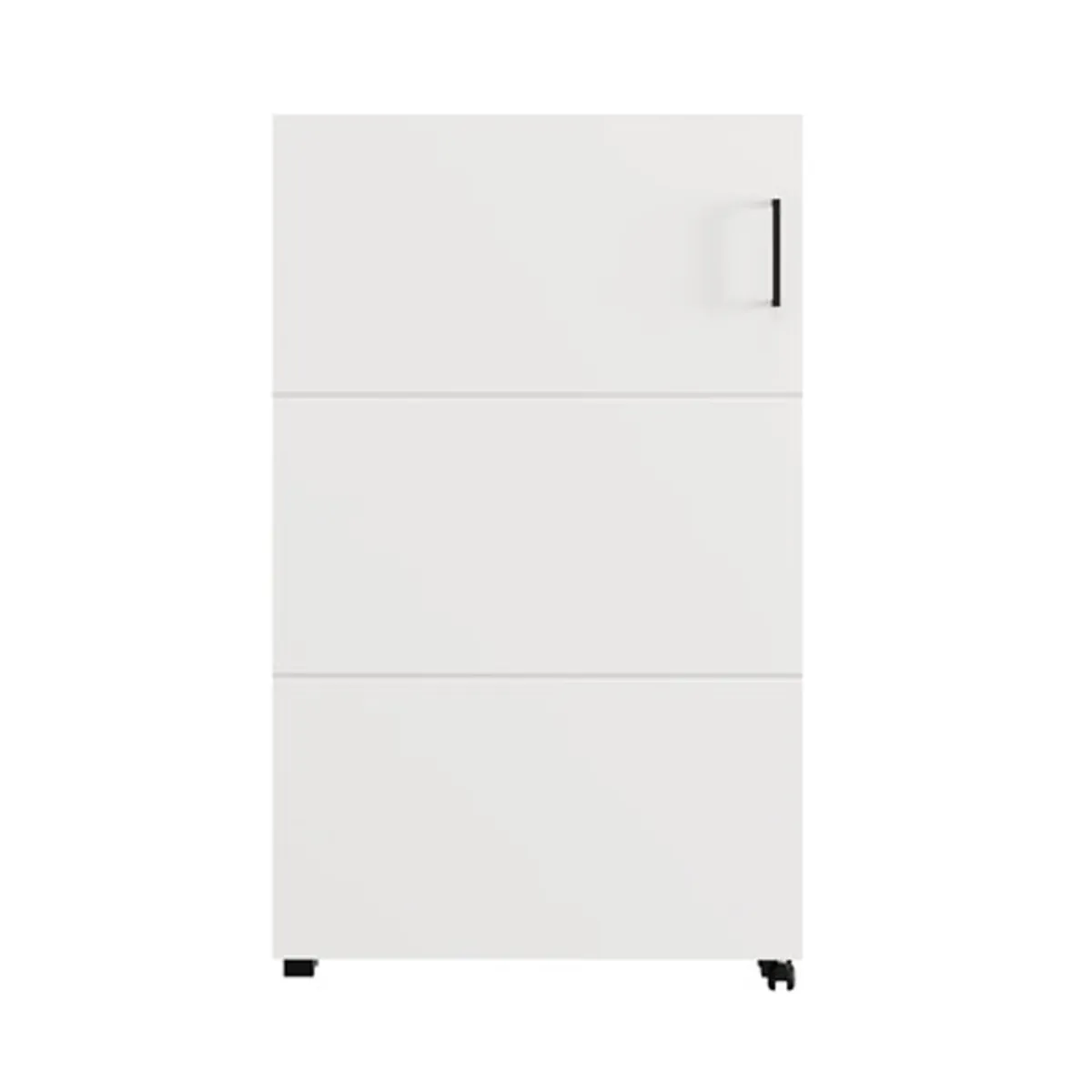Scarpiere > Dmora Scarpiera Bianco Opaco Nero 6 Ripiani Un'anta 68x33x113h cm, Ante con Doppia Capienza, Apertura con Ruote - Porvoo Nero, Bianco Opaco