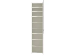 Scarpiera Bianco 8 Ripiani 2 Ante 46.5x37.5x199h cm, con Specchio - Scido