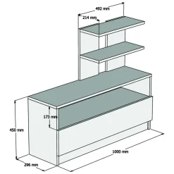 Scarpiere > Dmora Scarpiera 4 Ripiani 12 Paia 100x30x85h cm, Un'anta - Sinni Bianco