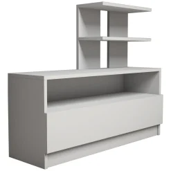 Scarpiere > Dmora Scarpiera 4 Ripiani 12 Paia 100x30x85h cm, Un'anta - Sinni Bianco