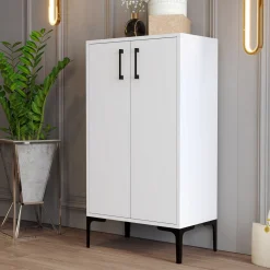 Scarpiere > Dmora Scarpiera 4 Ripiani 8 Paia 60x35x111h cm, 2 Ante - Cavalieri Bianco