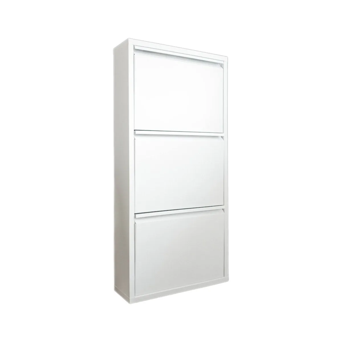 Scarpiere > Dmora Scarpiera funzionale 3 ante bianca 50x104h cm in metallo - Alexa Bianco