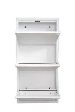 Scarpiere > Dmora Scarpiera funzionale 3 ante bianca 50x104h cm in metallo - Alexa Bianco