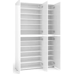 Scarpiere > Dmora Scarpiera grande 6 ante bianca lucida 122x200h cm - Diva Bianco Lucido