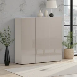Scarpiera Grigio Tortora 10 Ripiani 24 Paia 120x34x115h cm, 12 Vani - Sotto