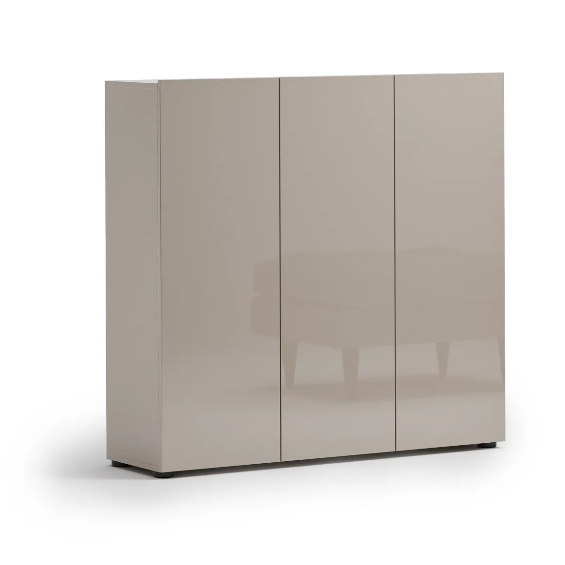 Scarpiera Grigio Tortora 10 Ripiani 24 Paia 120x34x115h cm, 12 Vani - Sotto