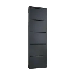 Scarpiera in metallo 5 ante nera 50x172h cm in metallo - Afrend
