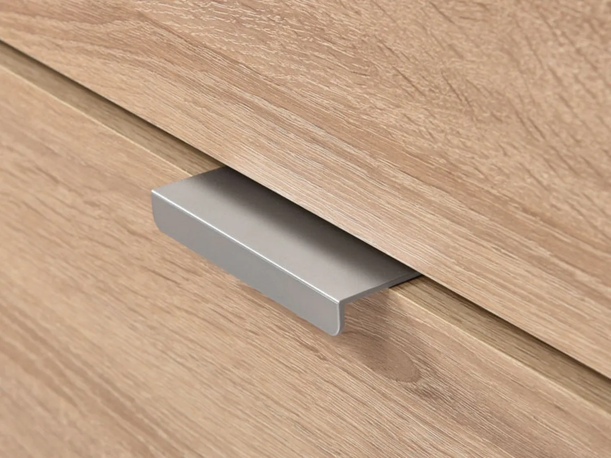 Scarpiere > Dmora Scarpiera un Ripiano 4 Ante 58x18x155.5h cm, kit Fissaggio a Muro Incluso - Pesche Marrone Rovere chiaro