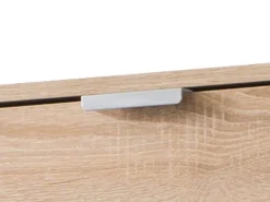 Scarpiera Marrone Rovere Chiaro un Ripiano 5 Ante 58x18x191.5h cm, kit Fissaggio a Muro Incluso - Capriolo