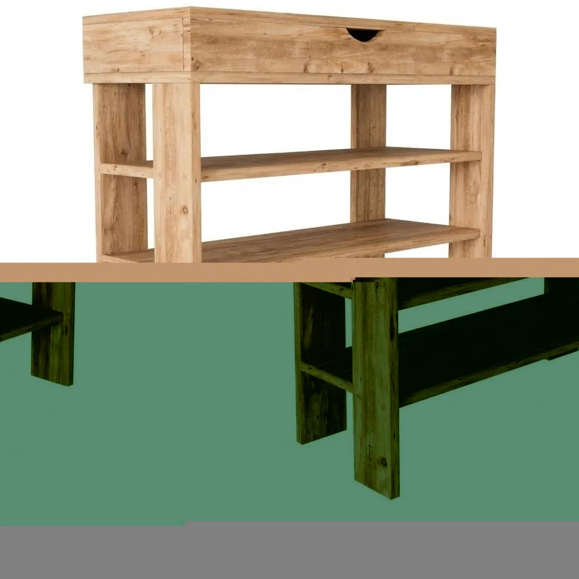 Scarpiere > Dmora Scarpiera 6 Ripiani 2 Ante 60x33x191.5h cm, Maniglie Incluse - Delizia Marrone Rovere Nodi