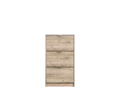 Scarpiera Marrone Rovere Nodi 6 Ripiani 3 Ante 67x28x119h cm, Maniglie Incluse - Marradi
