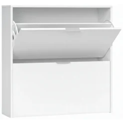 Bagno|Scarpiere > Dmora Scarpiera minimal 2 ante bianca 75x76h cm - Anakin Bianco