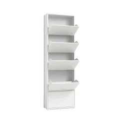 Scarpiera minimal 5 ante bianca 50x172h cm in metallo - Afrend
