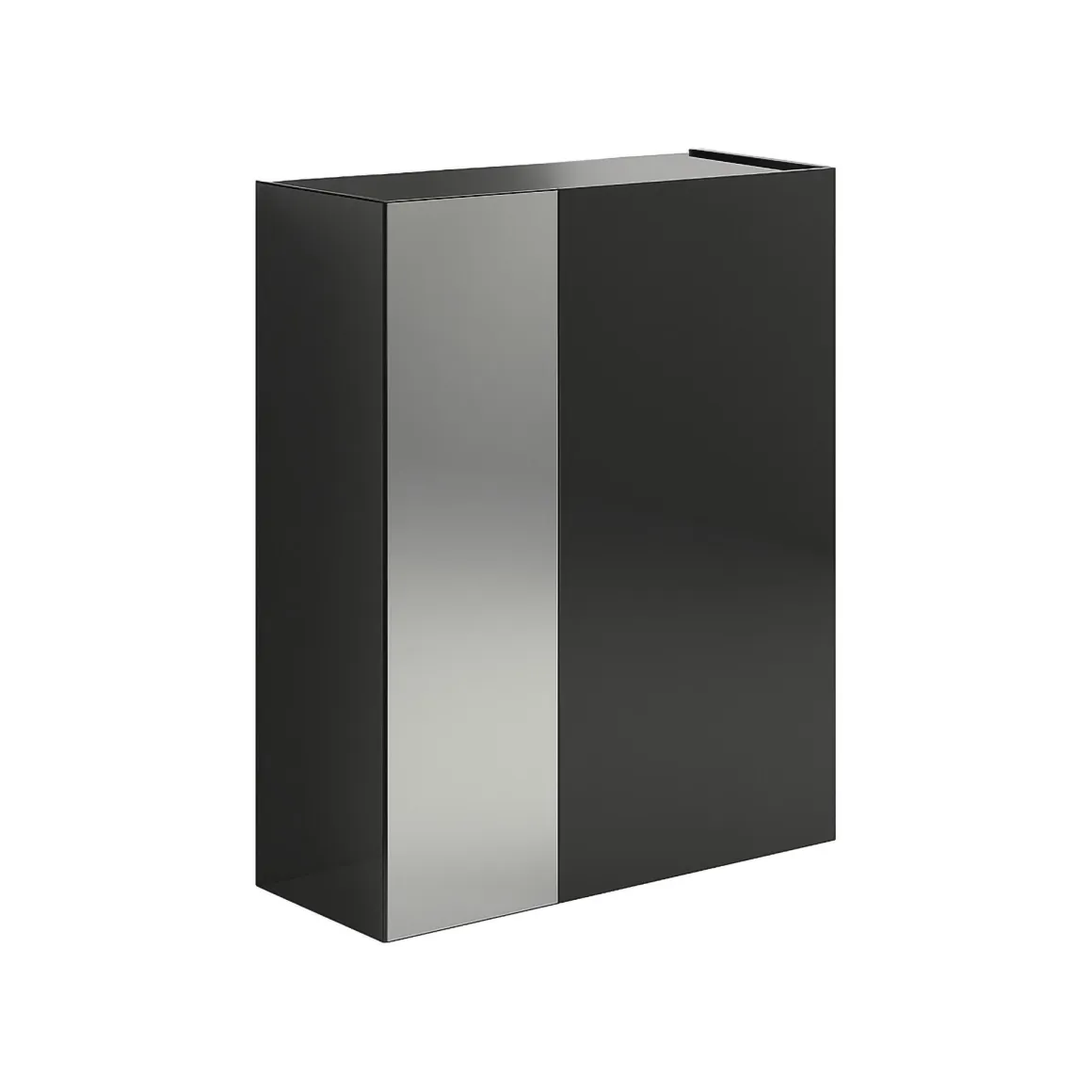 Scarpiera Nero Lucido Trasparente 5 Ripiani 20 Paia 60x40x190h cm, 6 Vani - Zumaglia