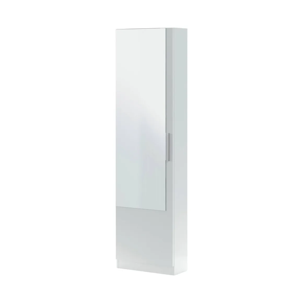 Scarpiera 16 paia bianca 50x180h cm 1 anta specchio - Euro