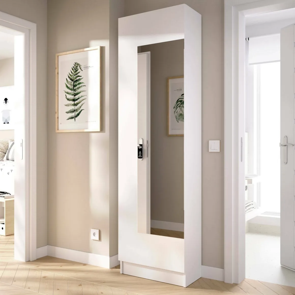 Scarpiera 12 paia bianca 50x185h cm - Arlanda