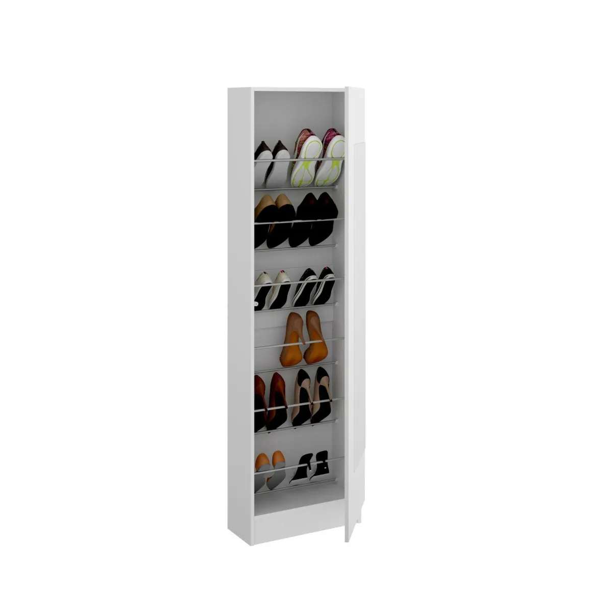 Scarpiera 12 paia bianca 50x185h cm - Arlanda
