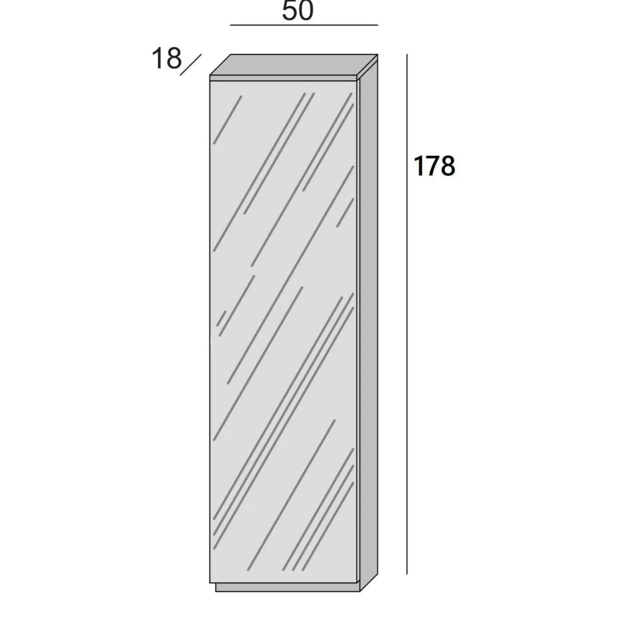 Bagno|Scarpiere > Dmora Scarpiera 10 paia bianca 50x178h cm con specchio - Amonature Bianco