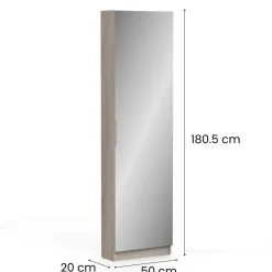 Scarpiere > Dmora Scarpiera 12 paia rovere 50x180h cm - Baucina Marrone Rovere