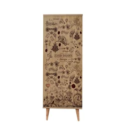 Scarpiera quercia e noce 50x135h cm - Dacrydium