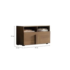 Scarpiere > Dmora Scarpiera rovere 91x57h cm - Indang Marrone Rovere