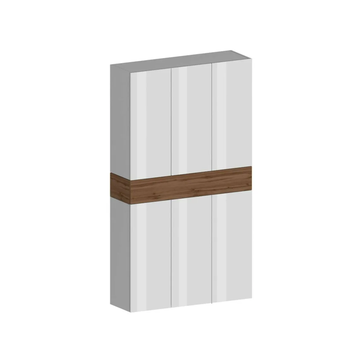 Bagno|Scarpiere > Dmora Scarpiera XL 7 ante rovere 114x200h cm - Charoite Bianco Rovere, Marrone Lucido