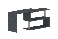 Ufficio|Camera Da Letto > Dmora Scrivania angolare antracite 120x50cm - Topazio Nero Antracite