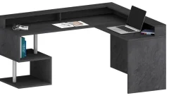 Scrivania angolare ardesia 180x93cm con porta pc - Auletta