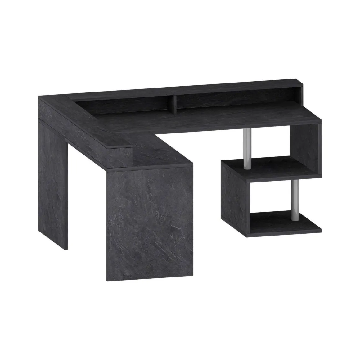 Scrivania angolare ardesia 180x93cm con porta pc - Auletta
