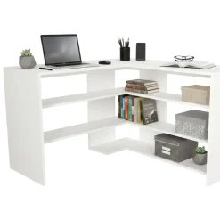 Ufficio|Camera Da Letto > Dmora Scrivania angolare bianca 120x78cm - Aksel Bianco