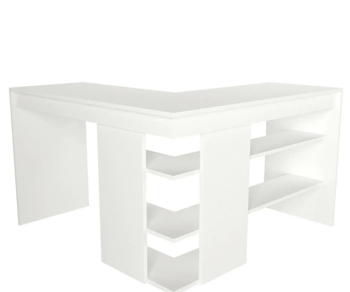 Scrivania angolare bianca 120x120cm - Emiliana