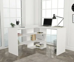 Scrivania angolare bianca 120x120cm - Emiliana