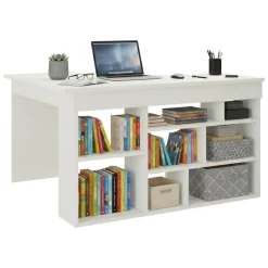 Ufficio|Camera Da Letto > Dmora Scrivania angolare bianca 130x130cm - Alik Bianco