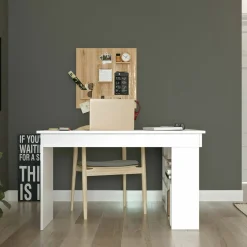 Ufficio|Camera Da Letto > Dmora Scrivania angolare bianca 130x130cm - Alik Bianco