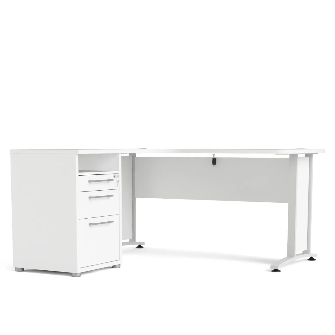 Scrivania angolare bianca 159x150cm da ufficio - Alfango