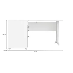 Scrivania angolare bianca 159x150cm da ufficio - Alfango