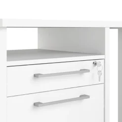 Scrivania angolare bianca 159x150cm da ufficio - Alfango