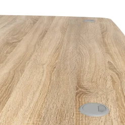 Scrivanie > Dmora Scrivania angolare grigia e quercia 159x150cm con 3 cassetti - Alfango Marrone, Grigio Quercia