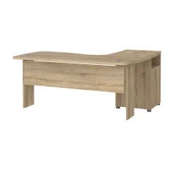 Scrivania angolare quercia 159x150cm con 3 cassetti - Lumpur