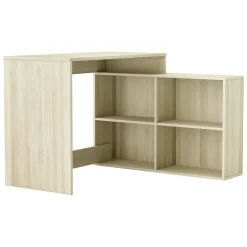 Scrivania angolare rovere e bianca 111x100cm - Kyarr