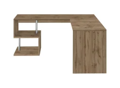 Ufficio|Camera Da Letto > Dmora Scrivania angolare rovere 180x60cm con 3 cassetti - Ascuby Marrone Rovere
