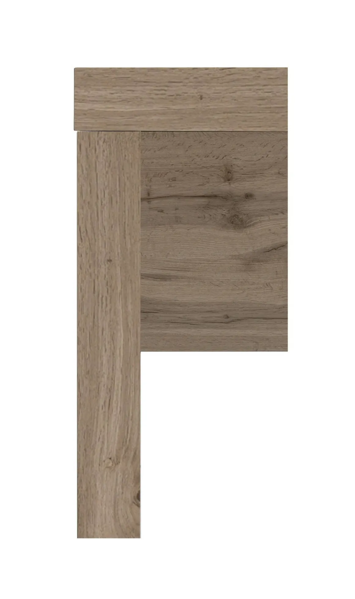 Ufficio|Camera Da Letto > Dmora Scrivania angolare rovere 180x60cm con 3 cassetti - Ascuby Marrone Rovere