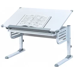 Scrivania Bianco Materiale Piano in Legno Nobilitato Colore Ripiano Bianco 110x55x68h cm, - Saiano