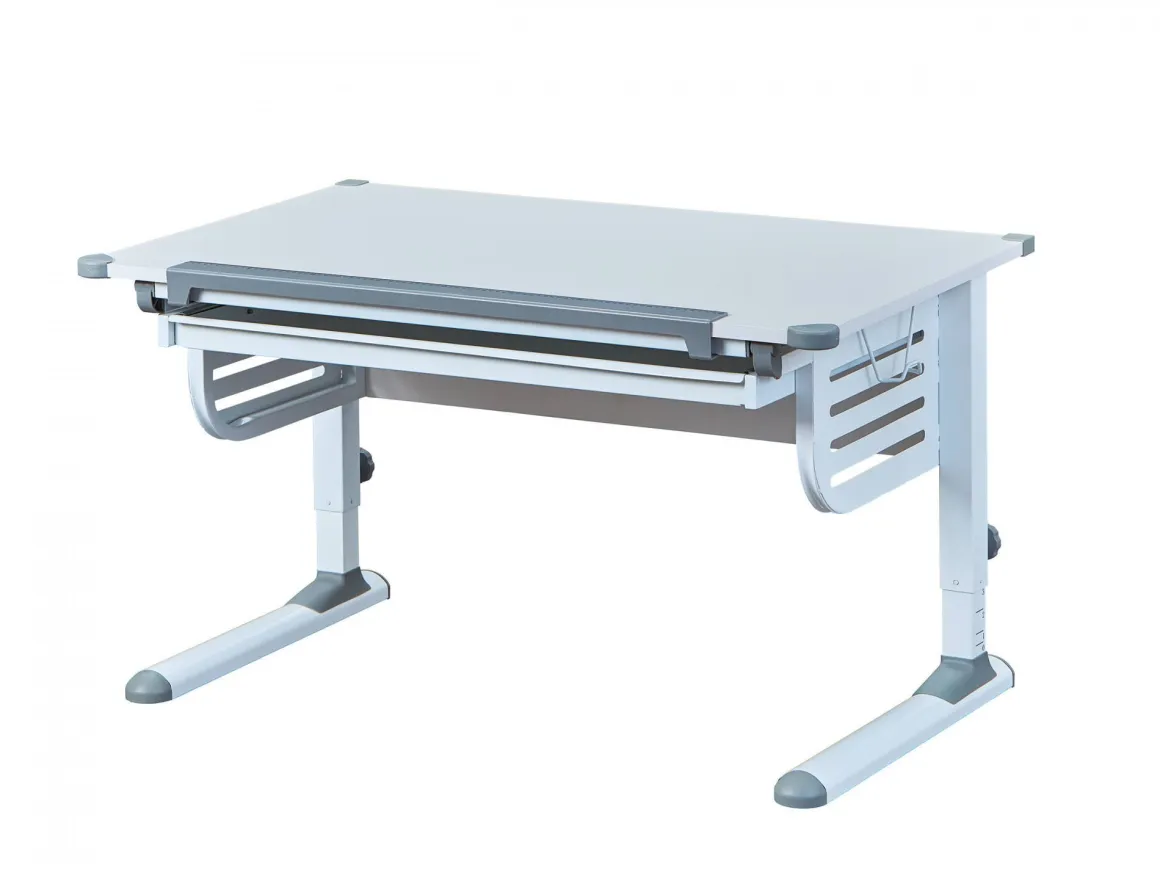 Scrivania Bianco Materiale Piano in Legno Nobilitato Colore Ripiano Bianco 110x55x68h cm, - Saiano