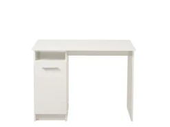 Scrivanie > Dmora Scrivania 2 Ripiani 3 Vani 100x50x74.5h cm, Un'anta - Tiriolo Bianco Opaco