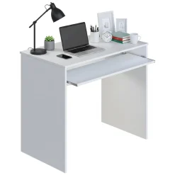 Ufficio|Camera Da Letto > Dmora Scrivania un Ripiano Supporto pc 90x54x79h cm, Colore Ripiano - Ajeje Bianco
