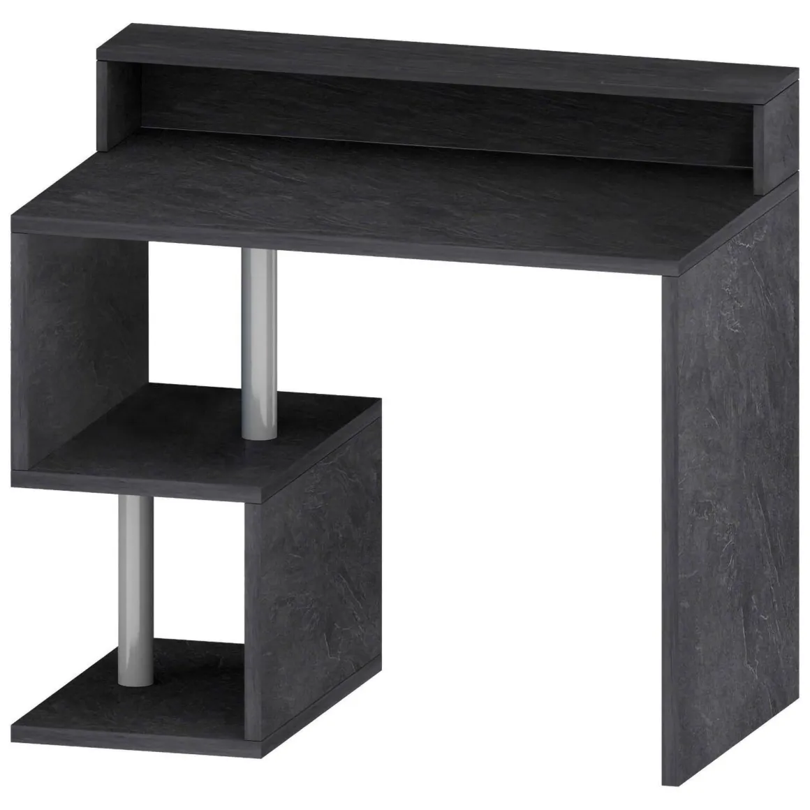 Scrivania lineare ardesia 100x50cm con porta pc - Eva
