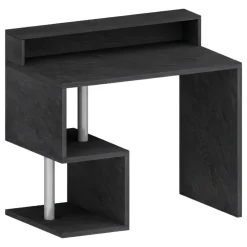 Ufficio|Camera Da Letto > Dmora Scrivania lineare ardesia 100x50cm con supporto computer - Giusy Grigio Ardesia