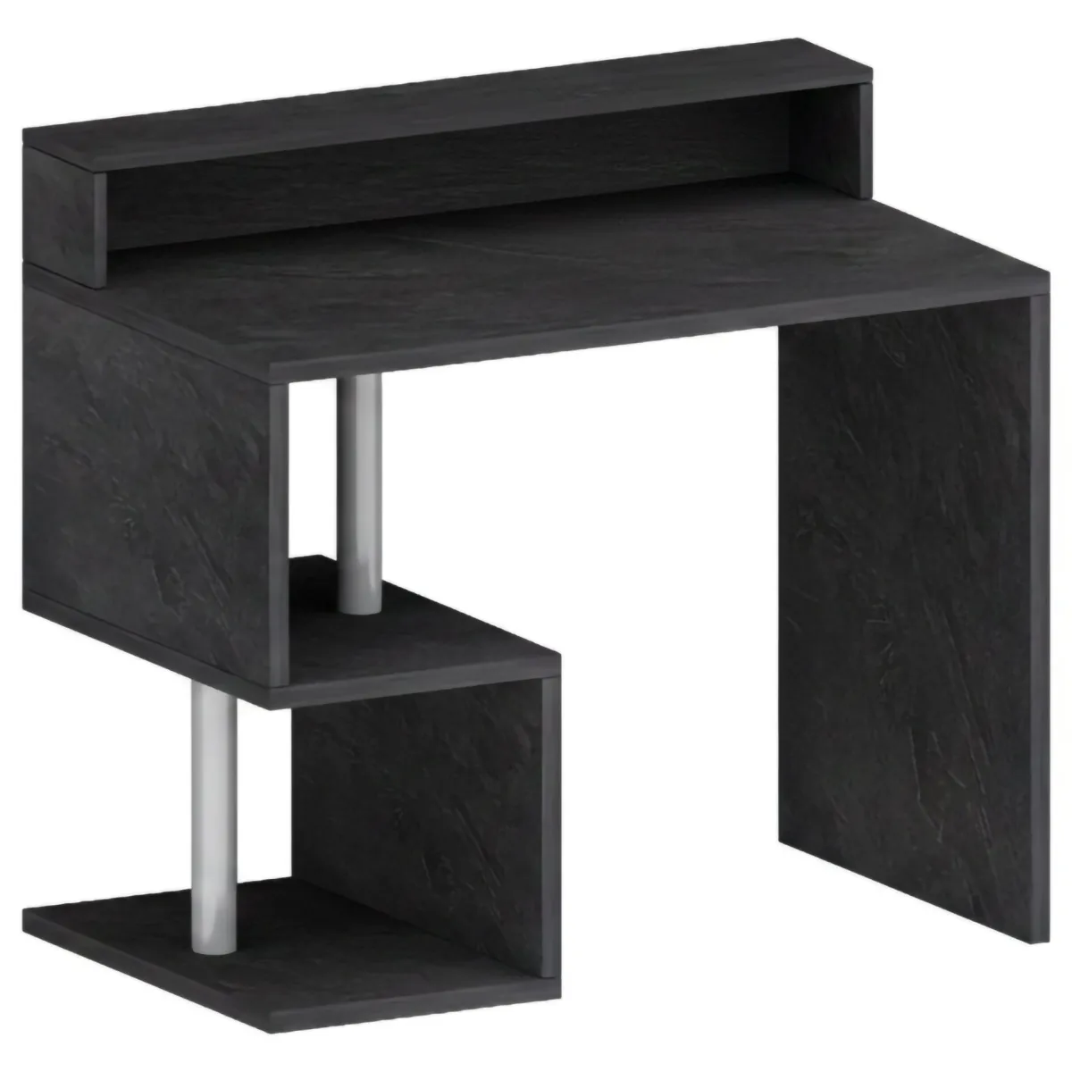 Ufficio|Camera Da Letto > Dmora Scrivania lineare ardesia 100x50cm con supporto computer - Giusy Grigio Ardesia