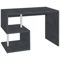 Ufficio|Camera Da Letto > Dmora Scrivania lineare ardesia 140x60cm con porta pc - Kobenhavn Grigio Ardesia